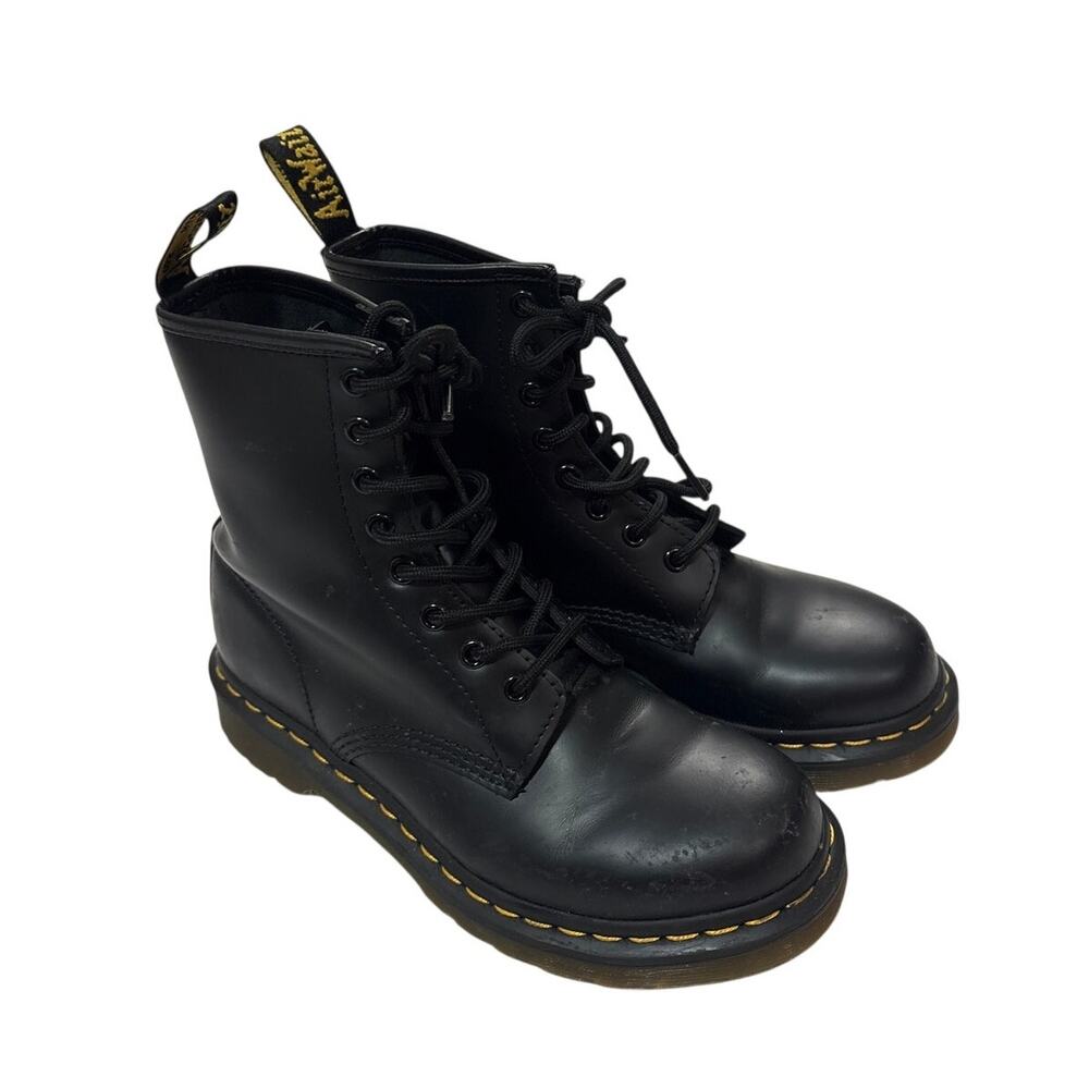 Dr. Martens Womens 7 1460 8-Eye Boot Black Lace Up Combat Boots Outdoor Grunge